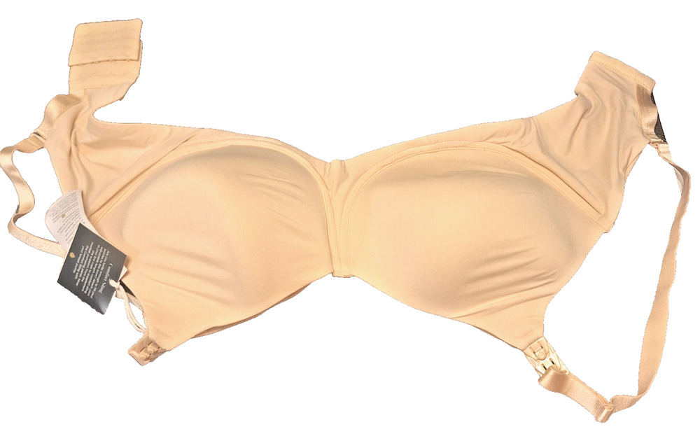 Maternity 36G Nursing Bra Rose Shirt Underwire Back Pumping Hook Closure NEW